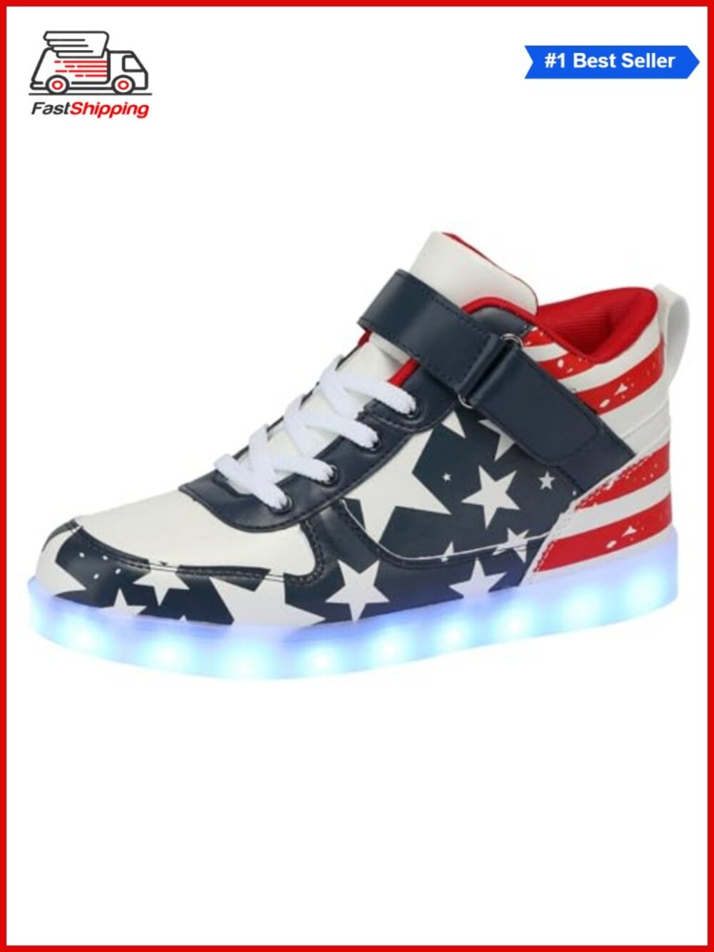 ✨ LED Light Up High Top Sneakers USB Rechargeable Glowing Dancing Shoes Unisex